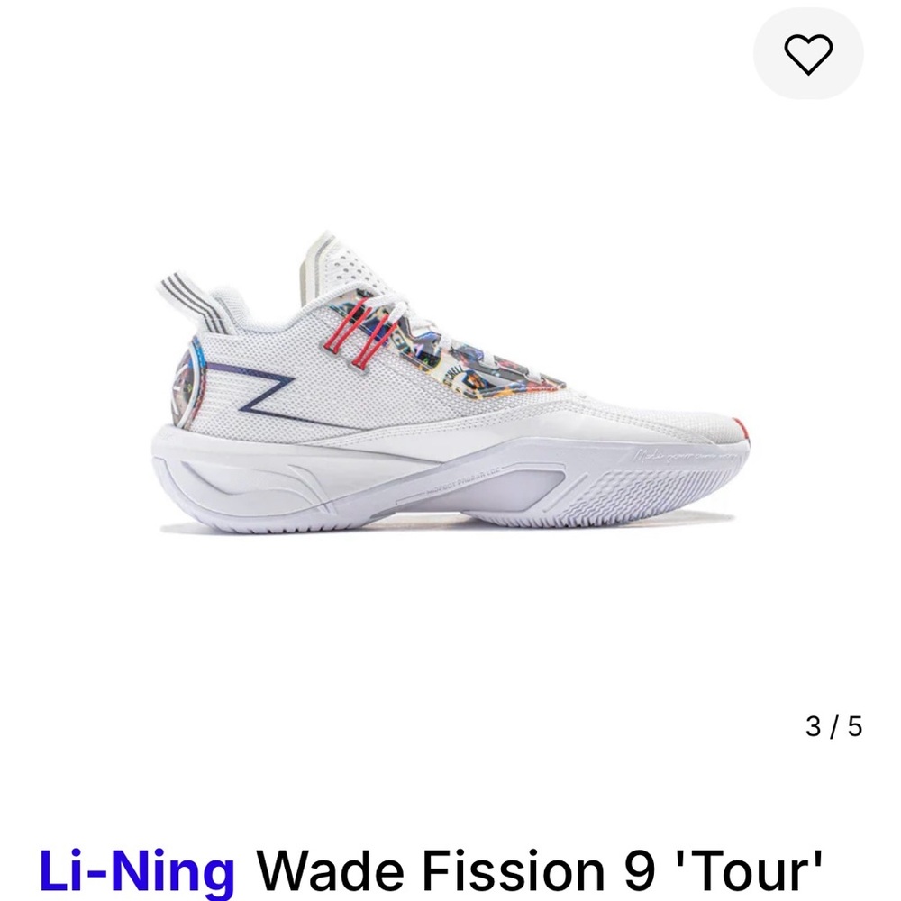 Li-Ning Wade Fission 9 'Tour' White Basketball shoes
